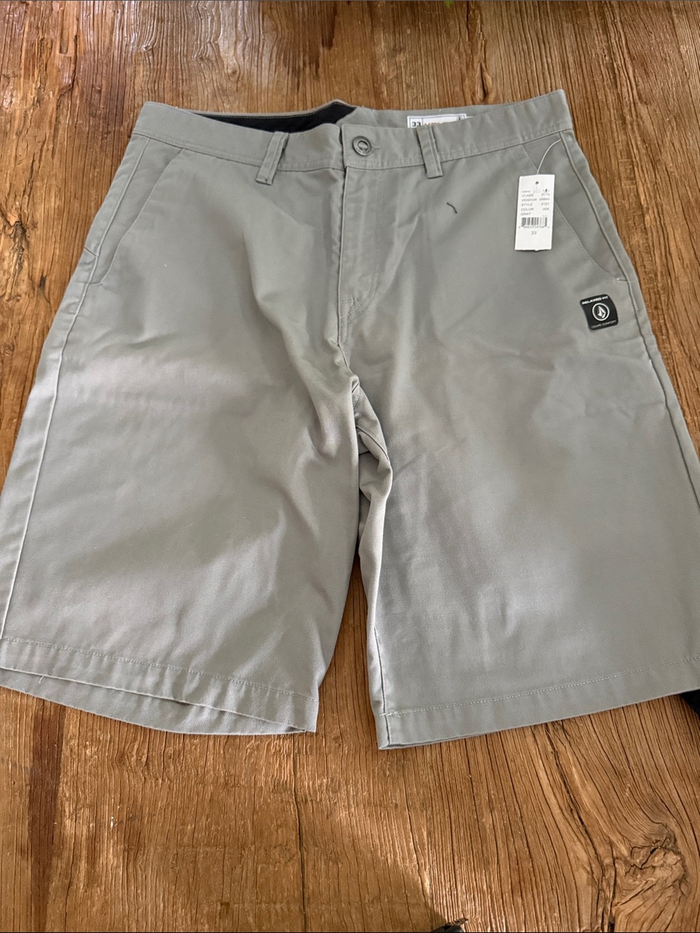 Volcom Men’s Light Gray Flat Front Shorts